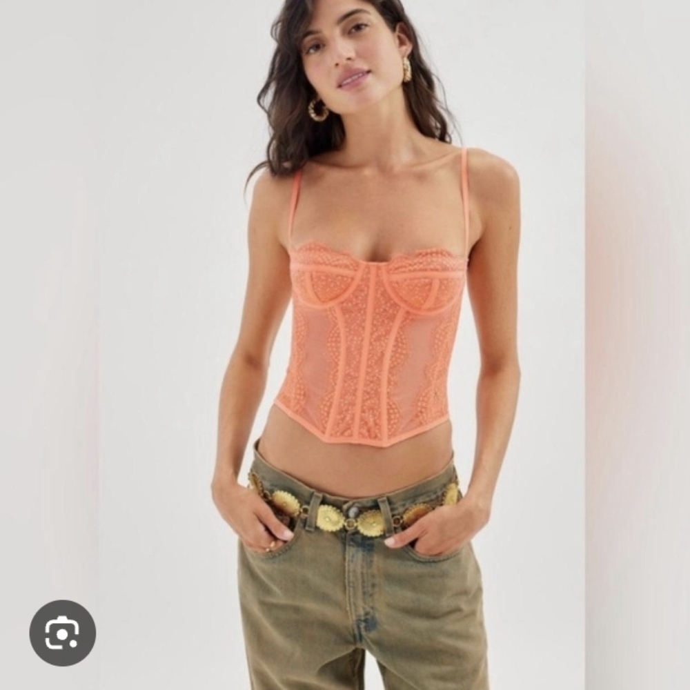 Out From Under Modern Love Corset Vibrant Orange